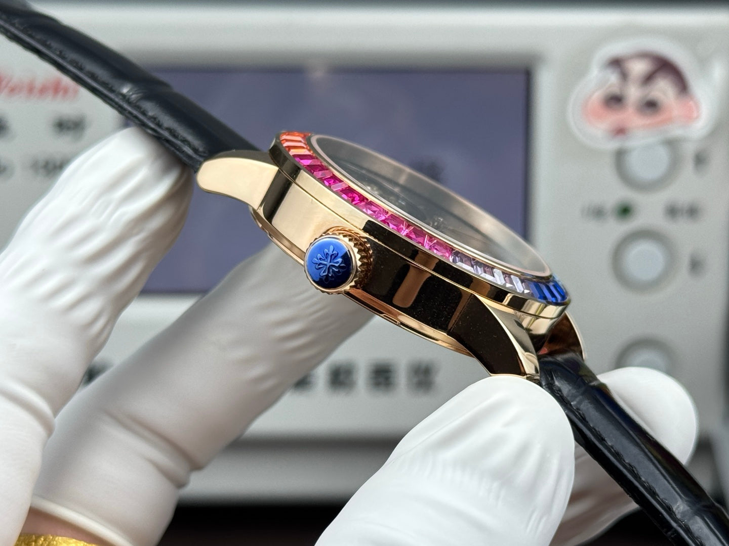 Patek Philippe Grand Complications Sky Moon Tourbillon 42mm Rose Gold Case Rainbow Benzel