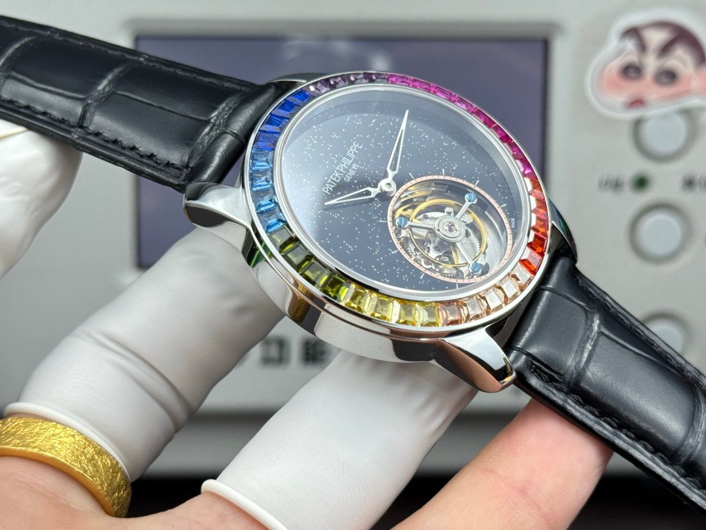 Patek Philippe Grand Complications Sky Moon Tourbillon 42mm Steel Case Rainbow Benzel
