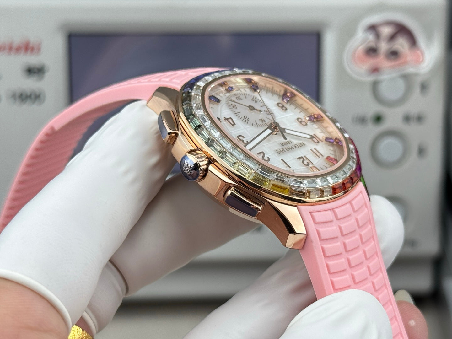 Patek Philippe Aquanaut Luce “Rainbow” Chronograph 40mm Pink Rubber Strap