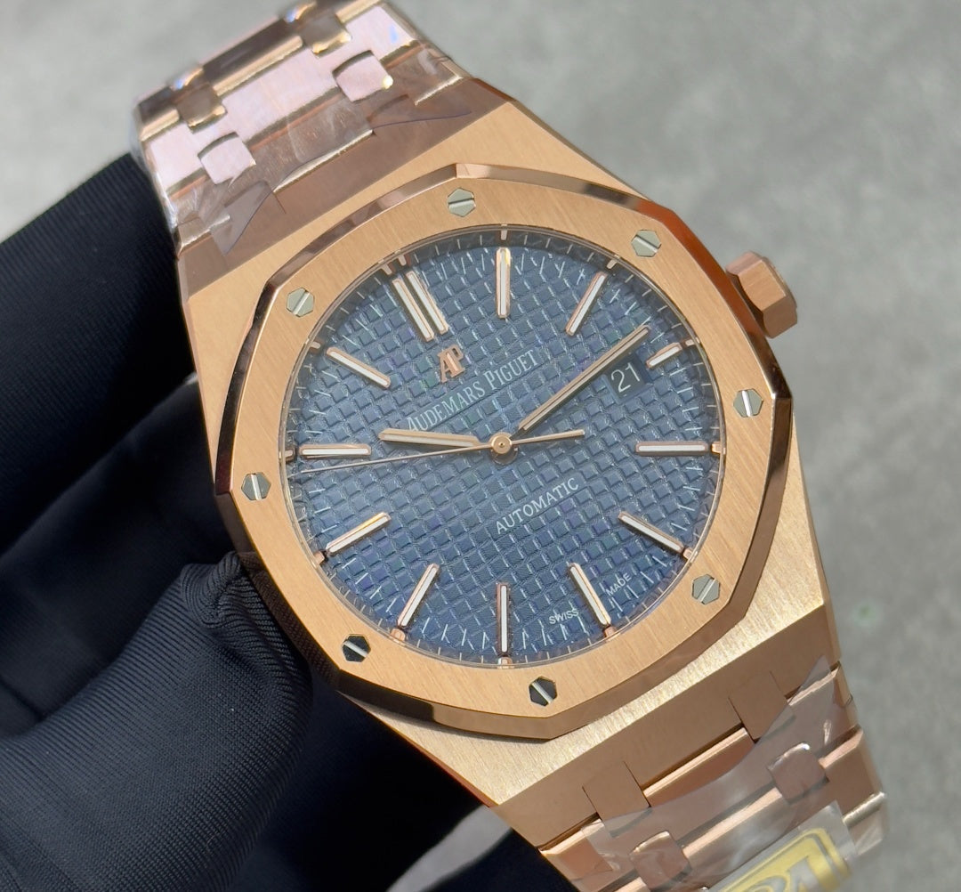 Audemars Piguet Royal Oak Selfwinding Rose Gold 41mm 15400OR Blue Dial