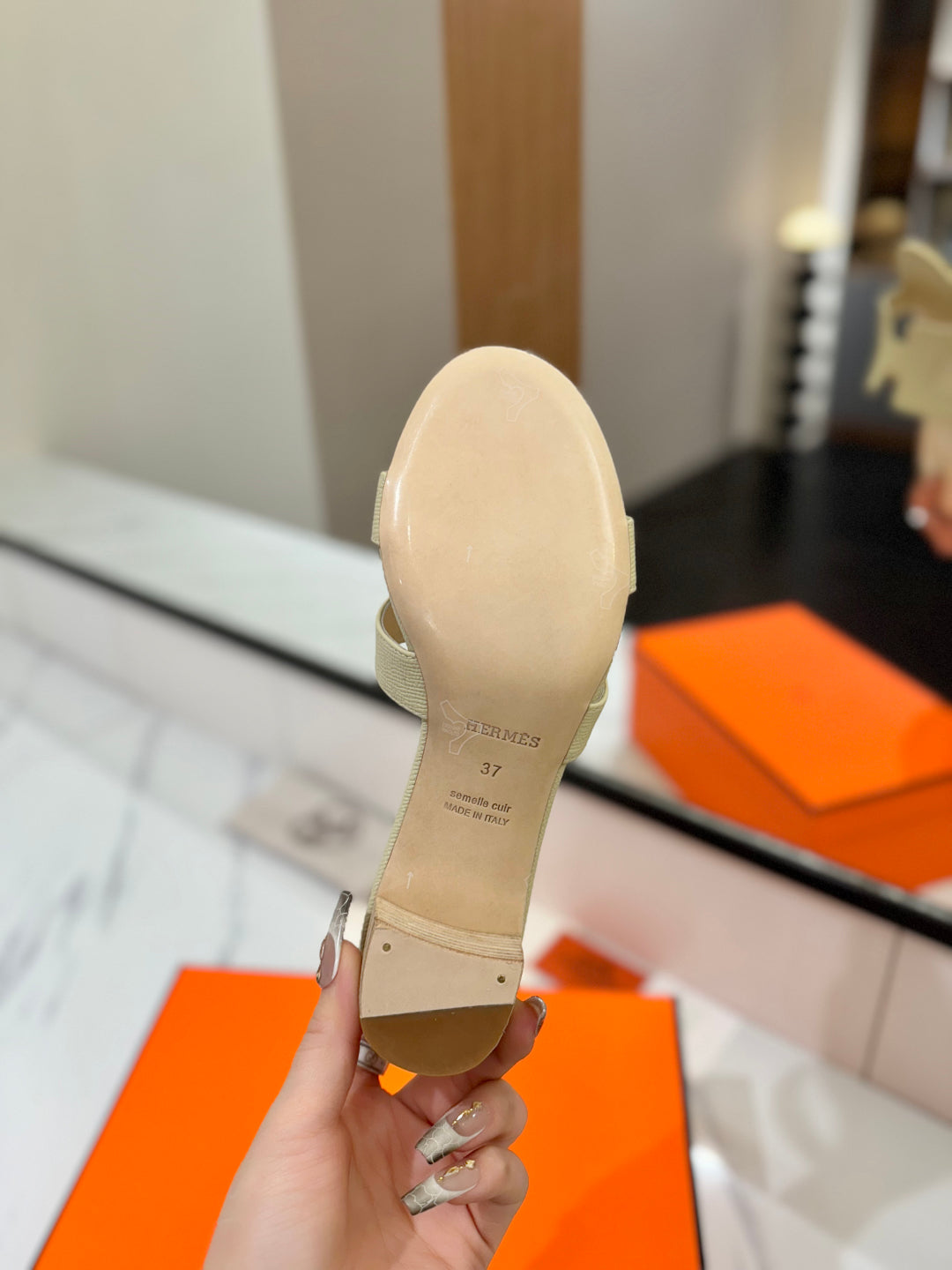 HM Oasis Sandals Pale Yellow Cowhide 294840