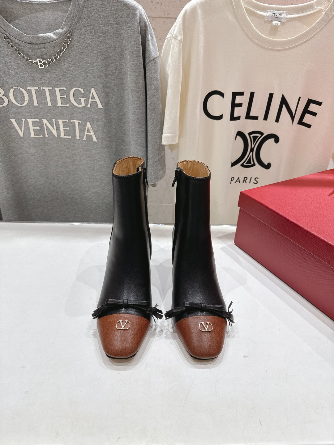 VT Short Boot Black Brown Calfskin 174419