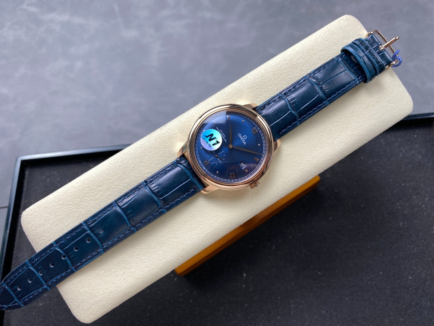 Omega De Ville Prestige Co-Axial Master Chronometer 41mm Rose Gold Blue Dial