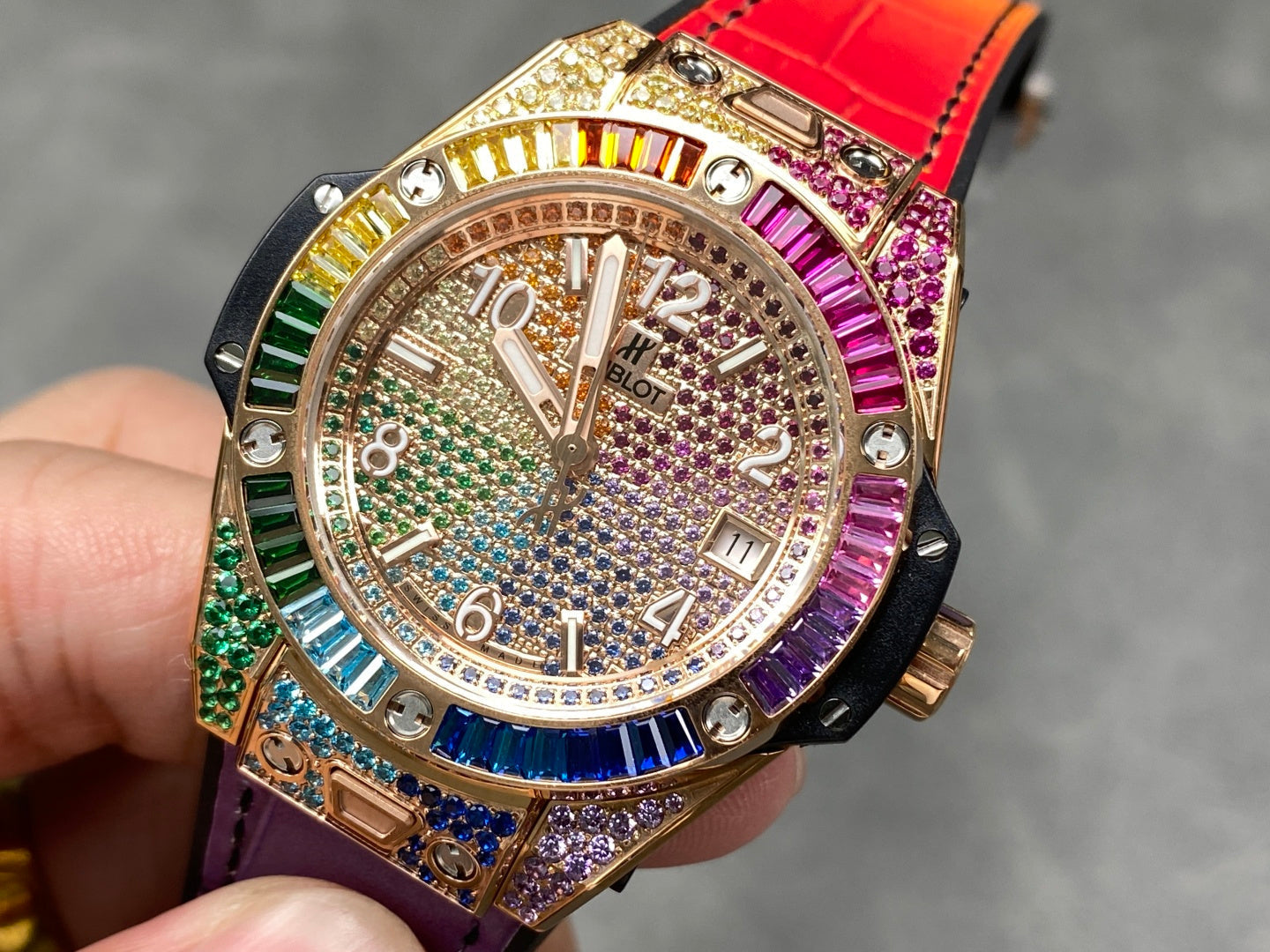 Hublot Big Bang One Click Rainbow Rose Gold 39mm Watch