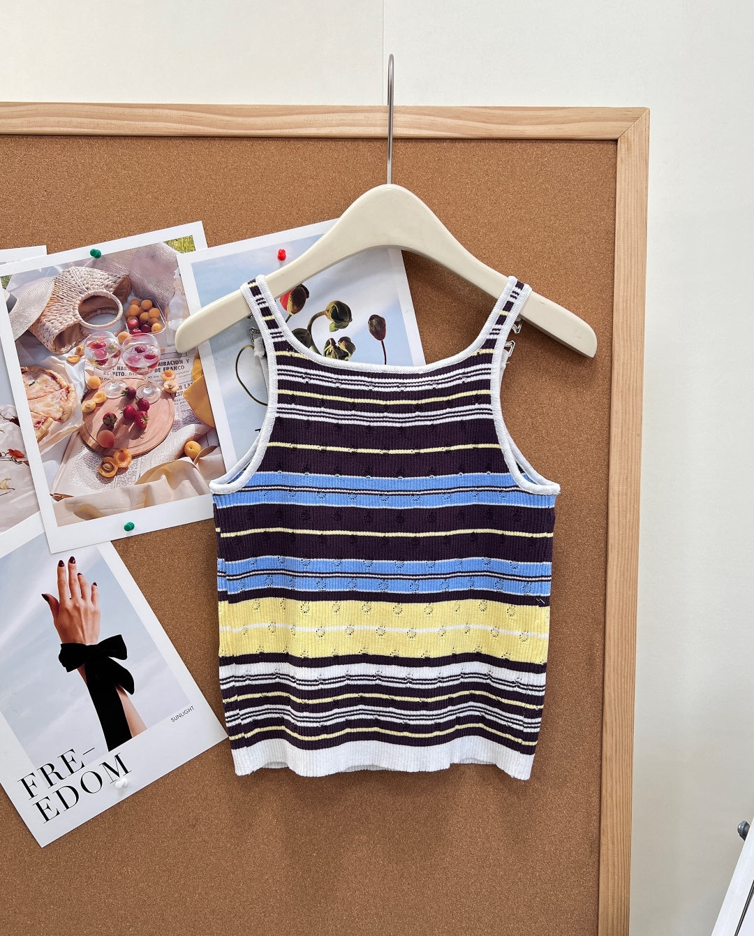 Chanel 2026 Striped Knit Tank Top Wool 481932