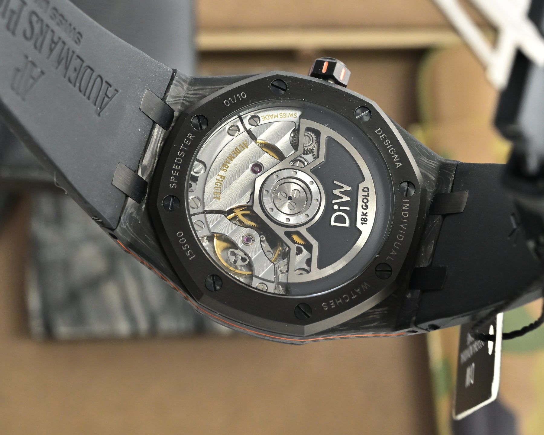 Audemars Piguet Royal Oak 41mm Custom Carbon Black Orange Dial