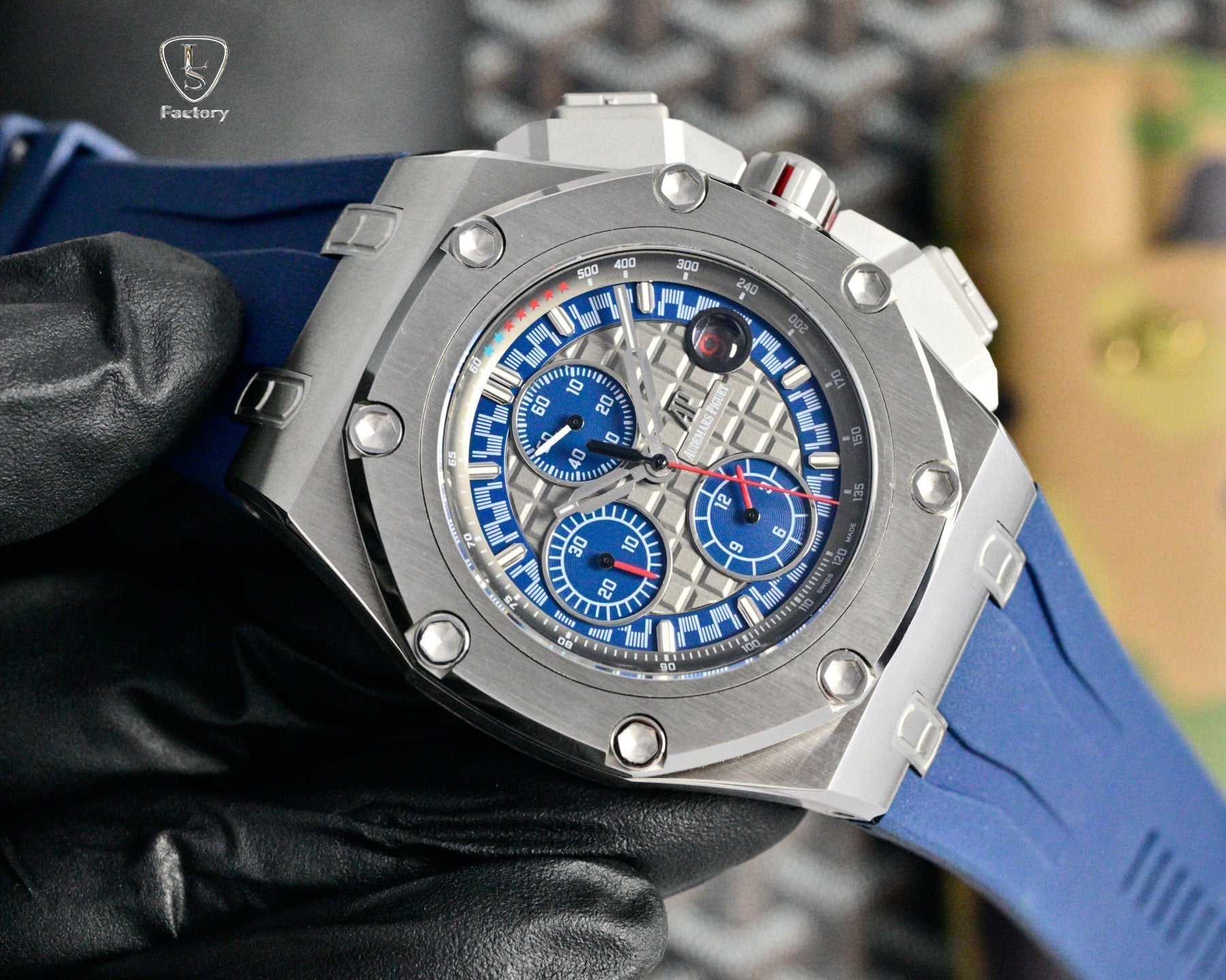 Audemars Piguet Royal Oak Chronograph 41mm Grey Case Grey Blue Dial