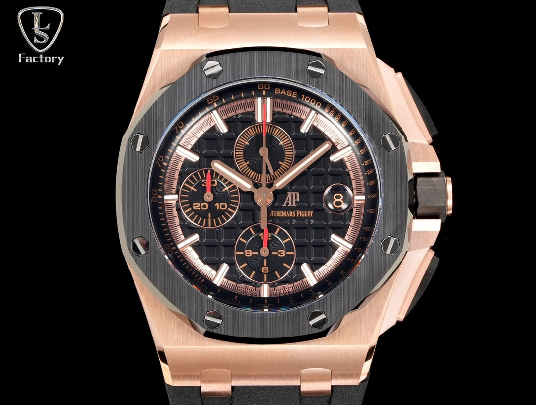 Audemars Piguet Royal Oak Offshore Chronograph 44mm Rose Gold Case Black Rose Gold Dial