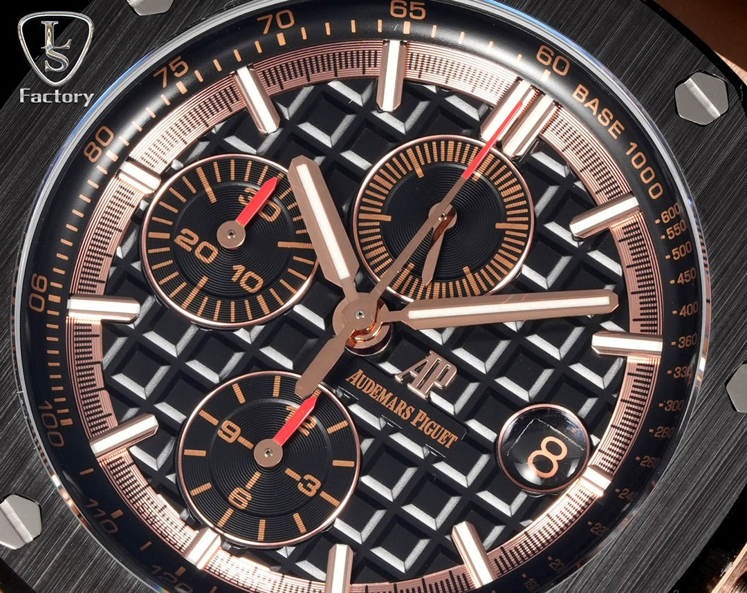 Audemars Piguet Royal Oak Offshore Chronograph 44mm Rose Gold Case Black Rose Gold Dial