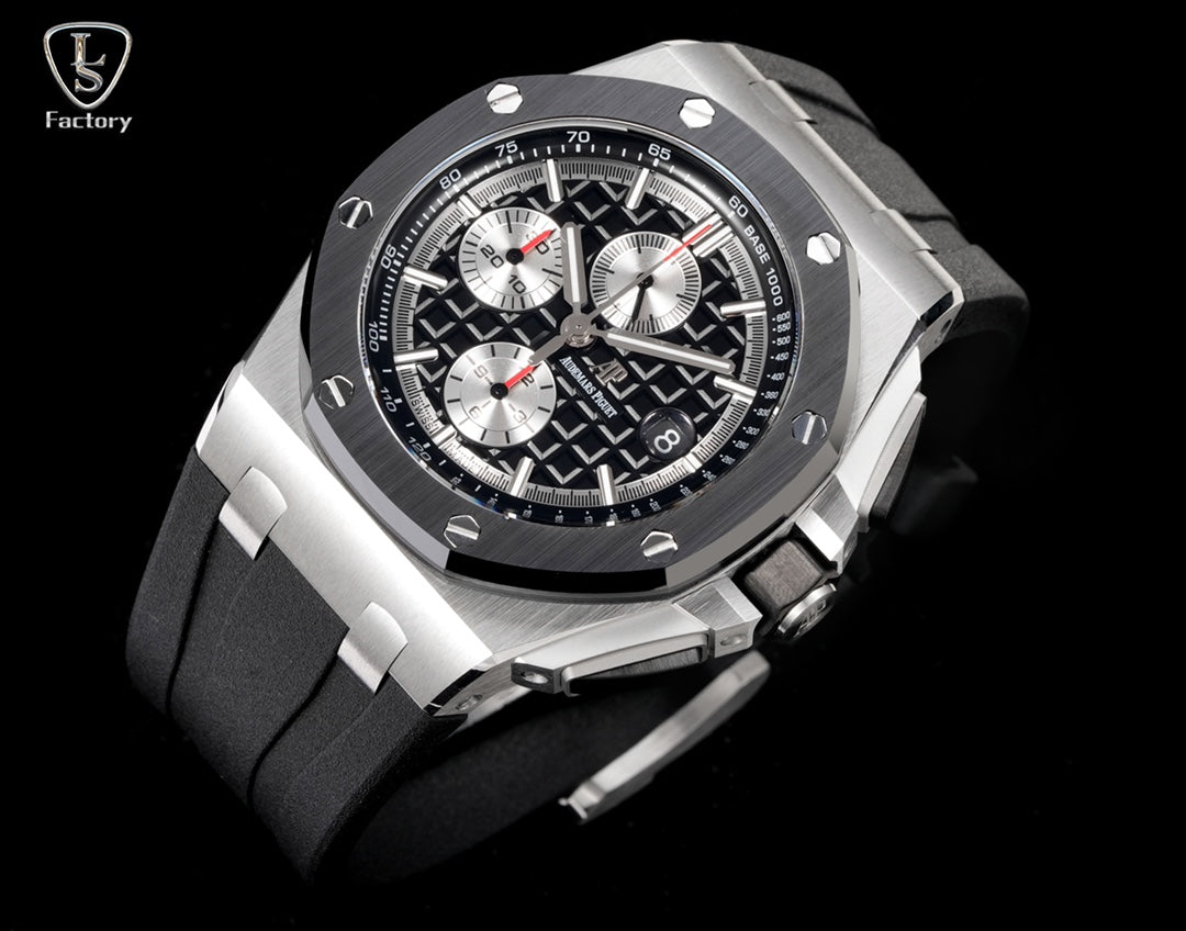 Audemars Piguet Royal Oak Offshore Chronograph 41mm Steel Case Black Silver Dial