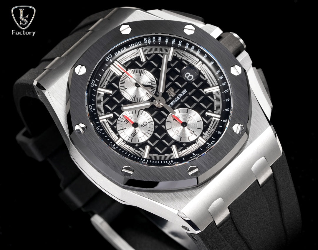 Audemars Piguet Royal Oak Offshore Chronograph 41mm Steel Case Black Silver Dial