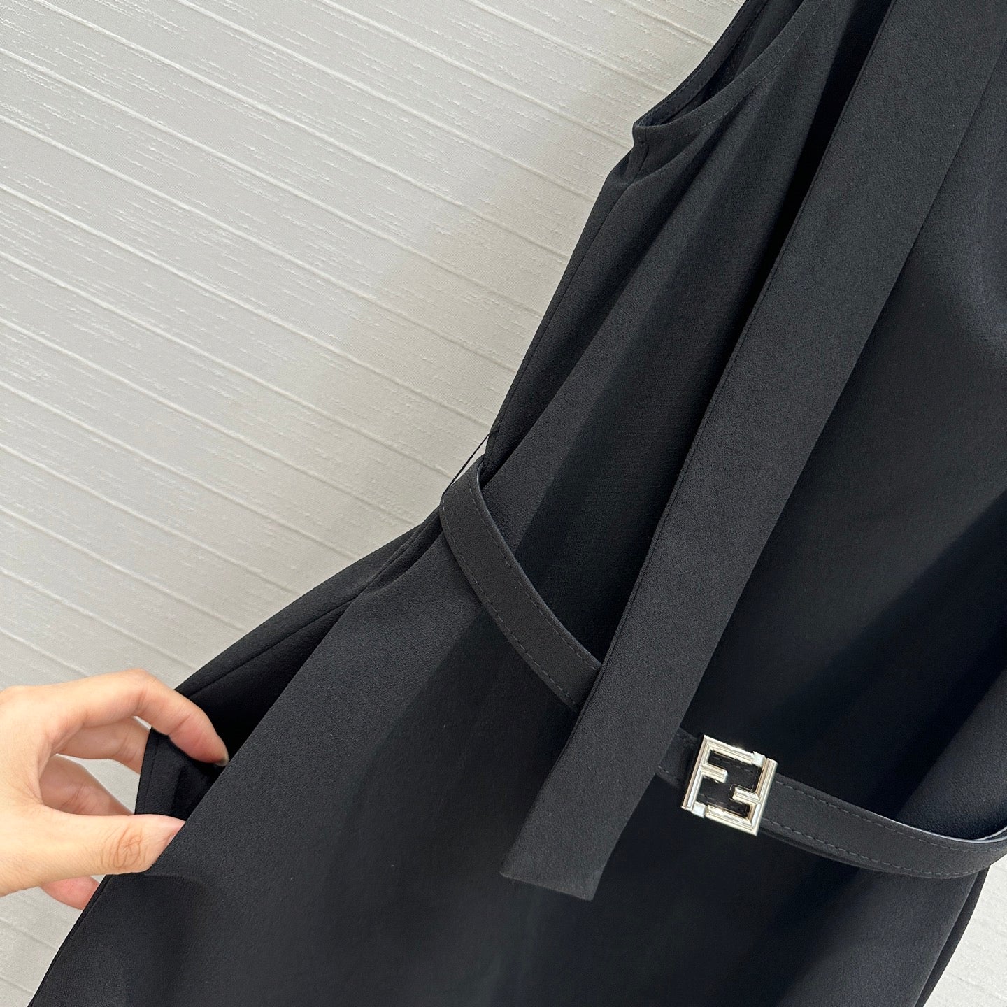 Fendi 25 Sleeveless Dress Black Cotton