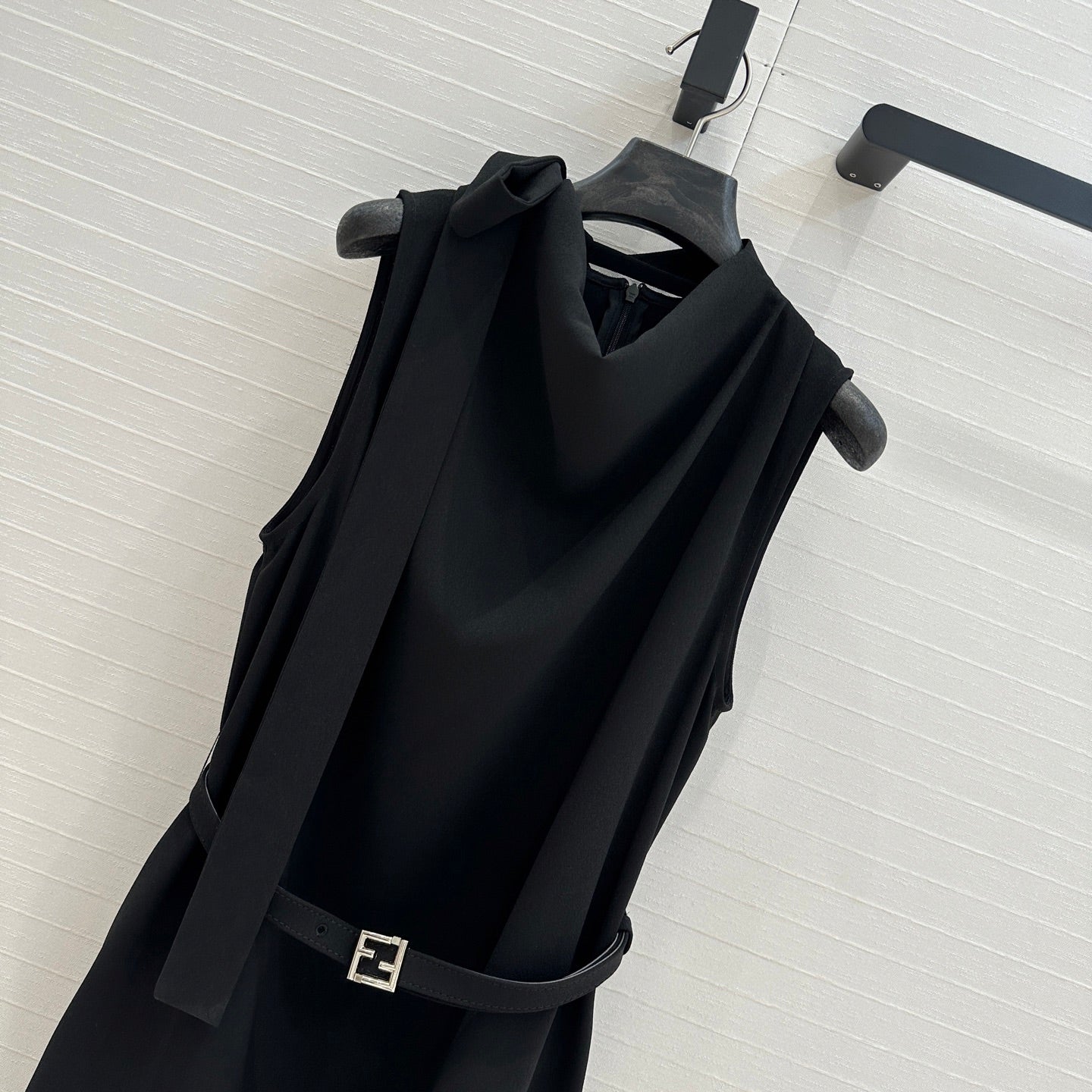 Fendi 25 Sleeveless Dress Black Cotton
