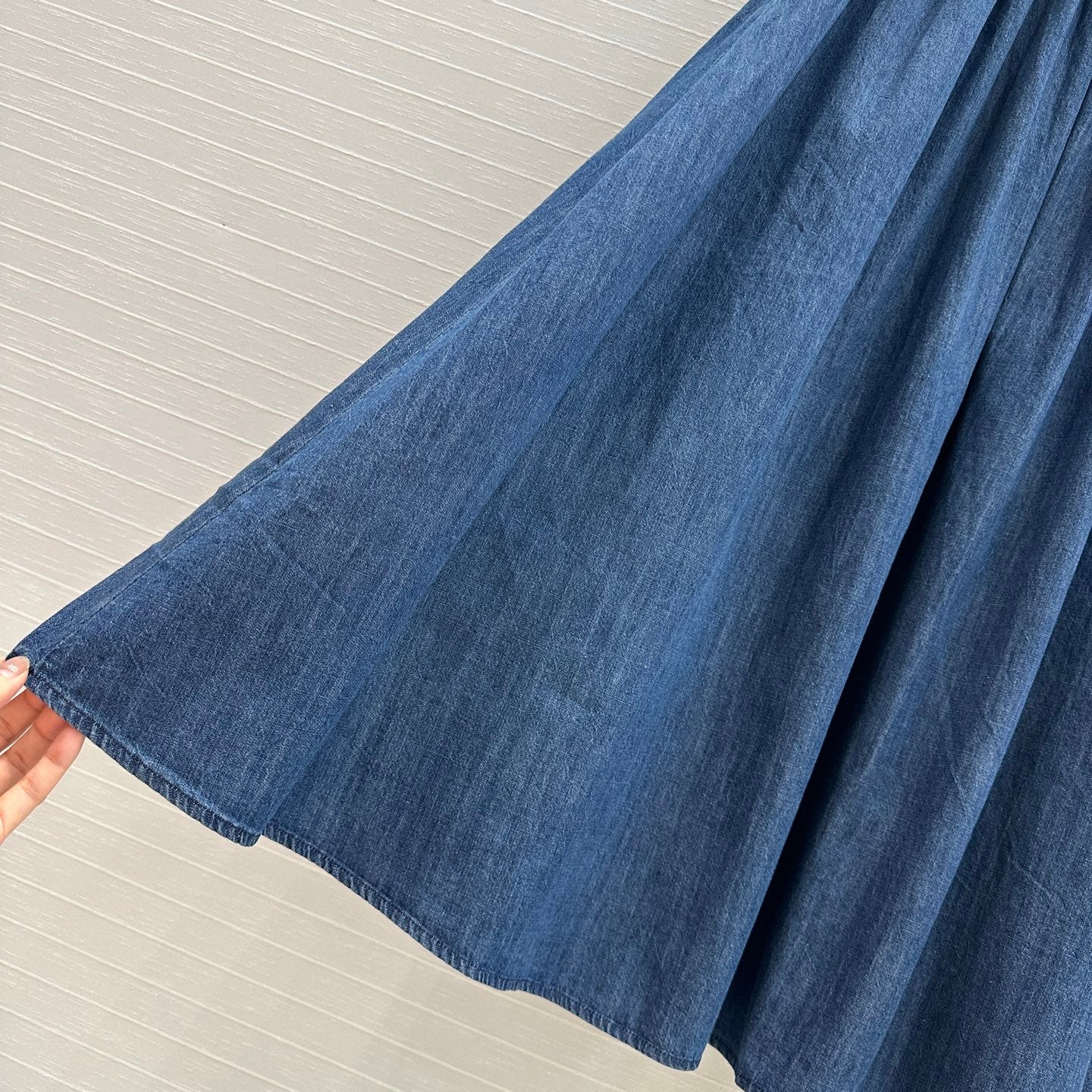 CD 25 Mid-length Skirt Blue Cotton