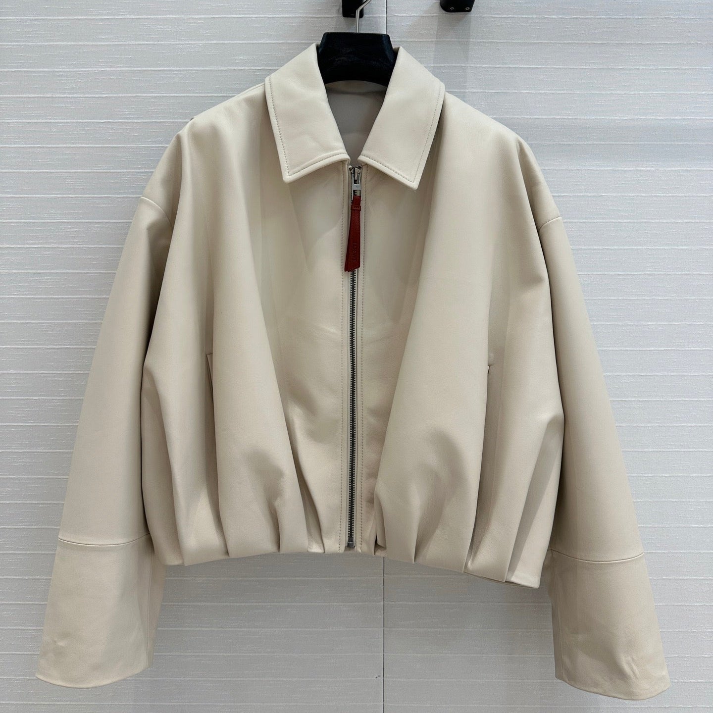 Loewe Draped Jacket Ivory Lambskin
