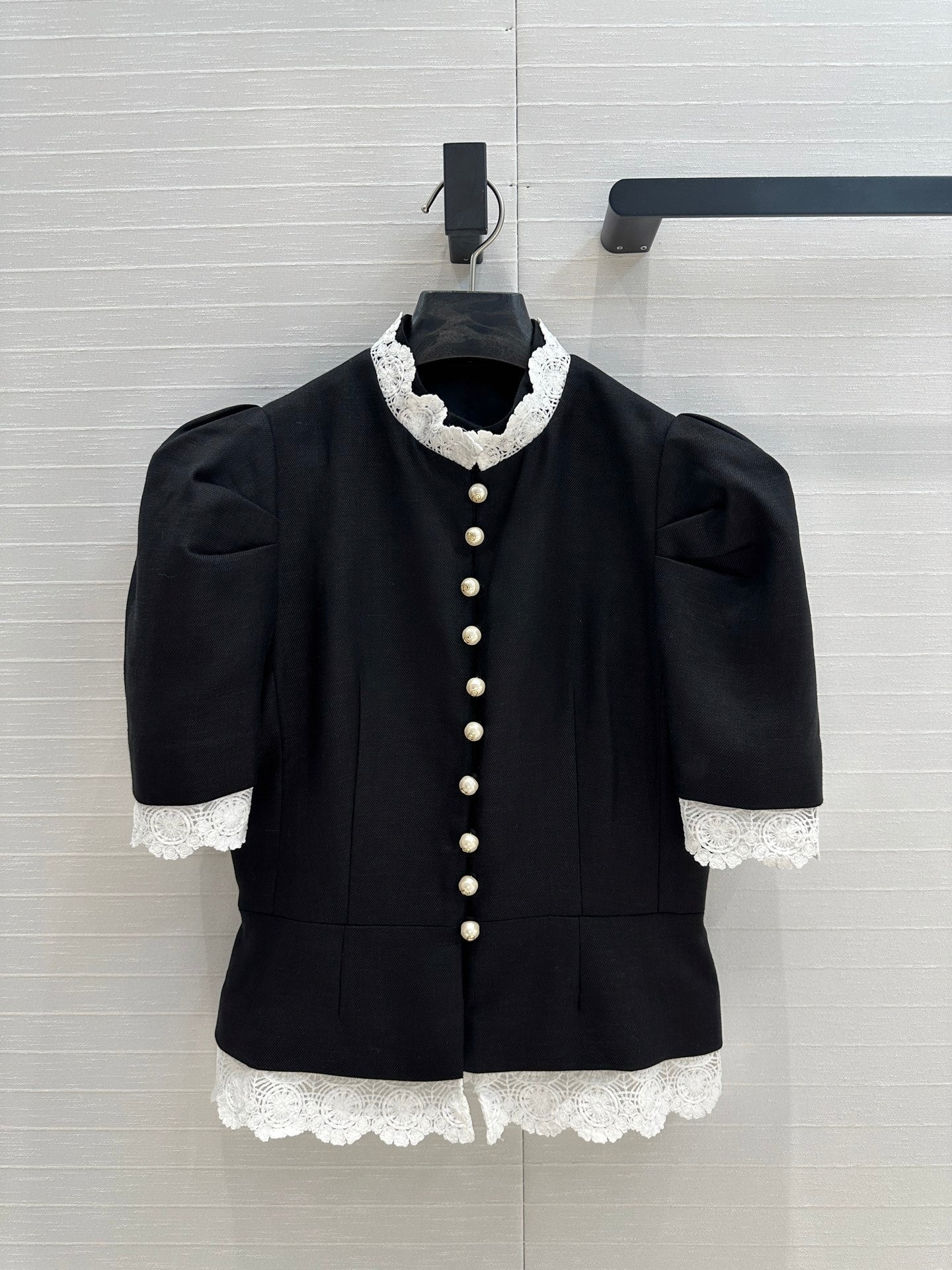 CD 25 Palace Style Jacket Black Linen
