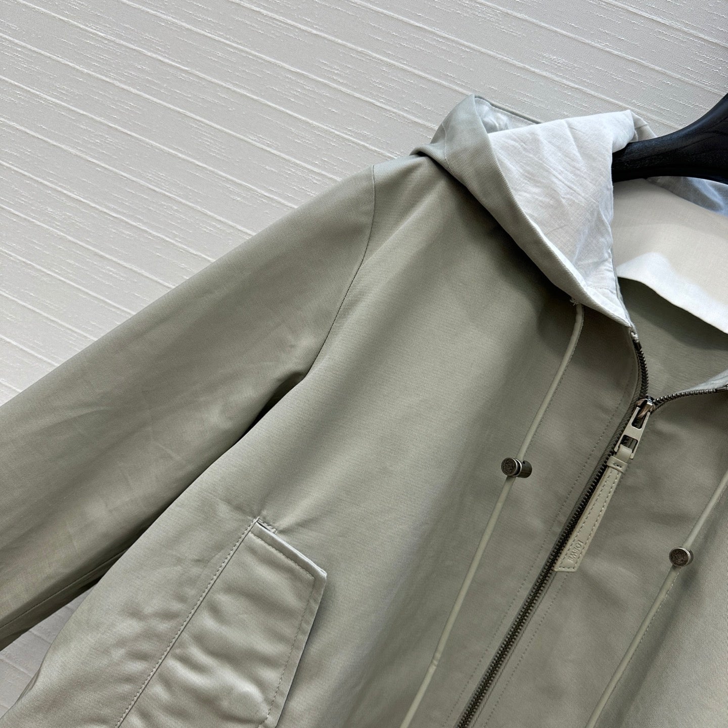 Loewe 25 Hooded Jacket Set Grey Green Polyester