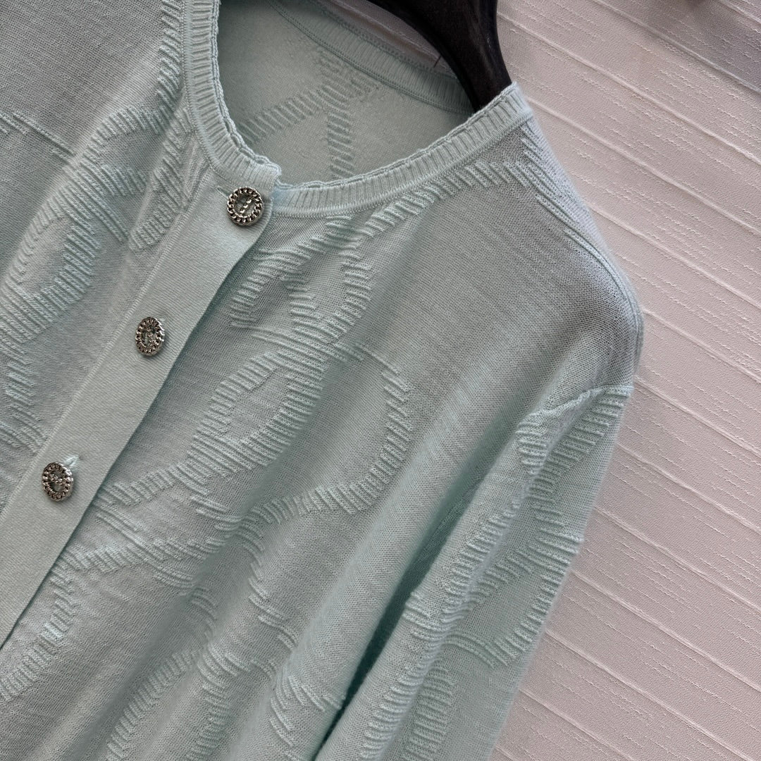 HM 25 Cardigan Light Turquoise Wool 02662