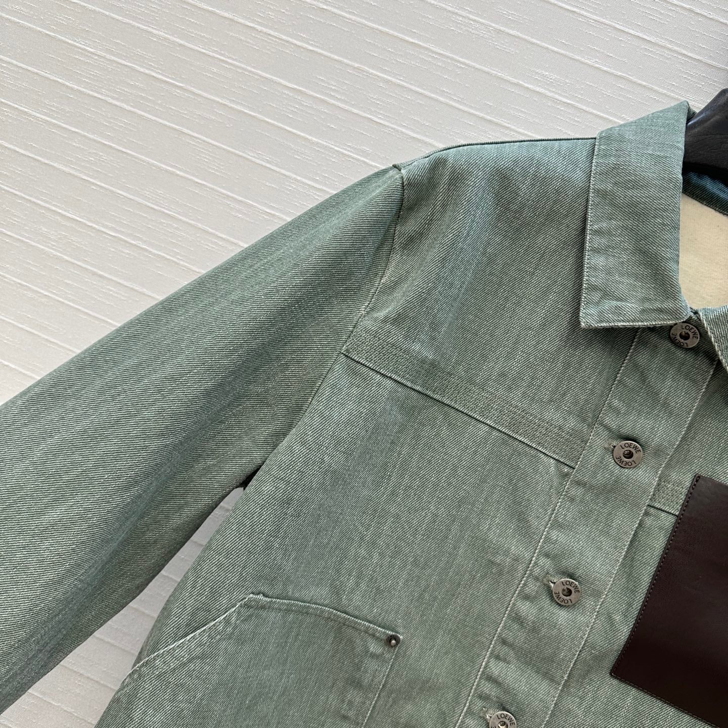Loewe 25 Jacket Dusky Green Denim