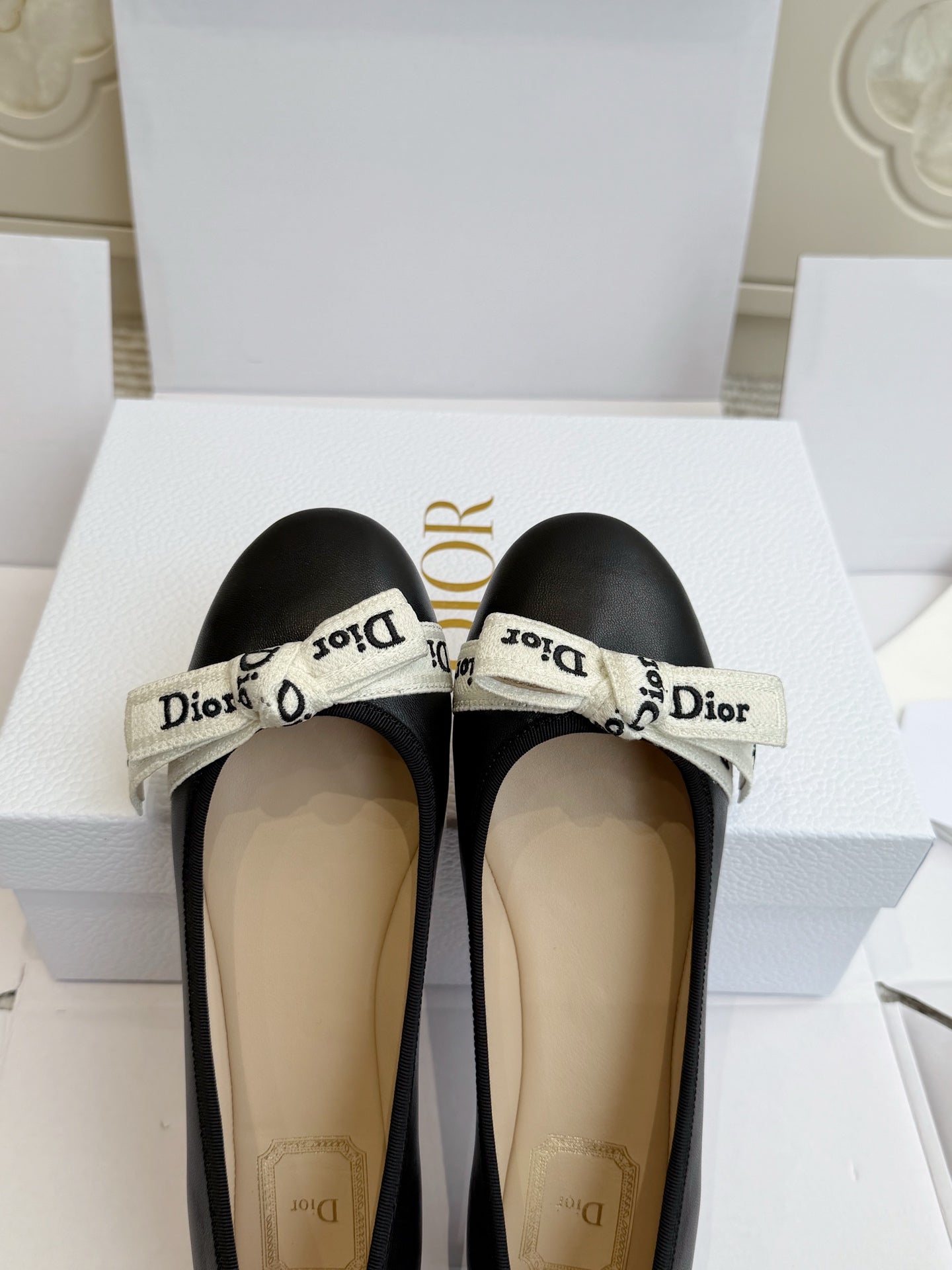 Dior 2026 J'Adior Ballet Flat Black Lambskin 717869