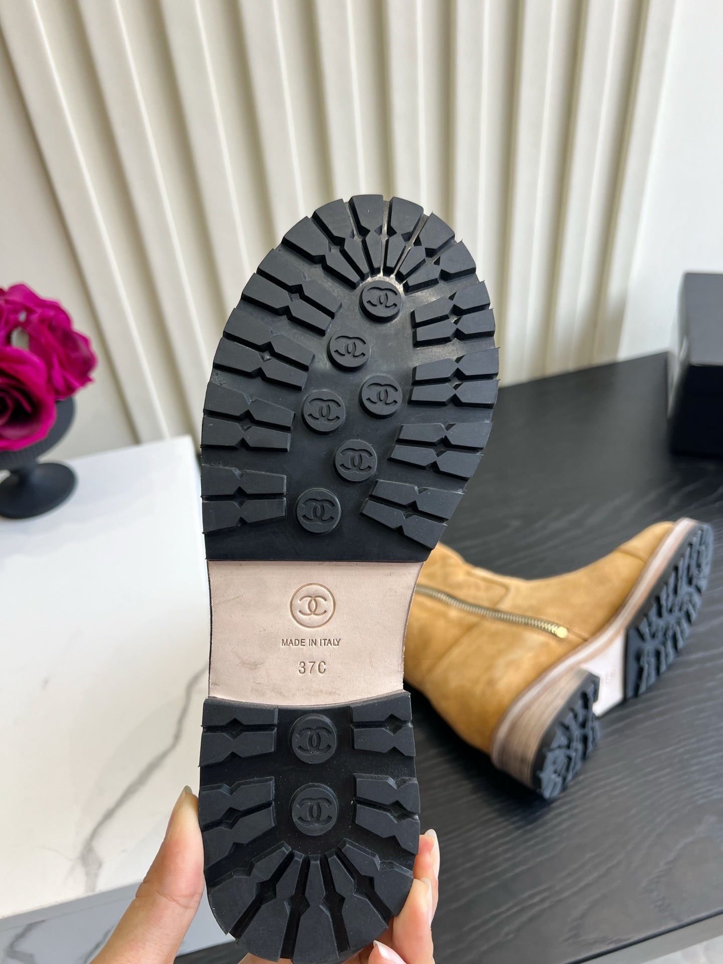 Chanel 2026 Quilted Boots Suede Cowhide 977207