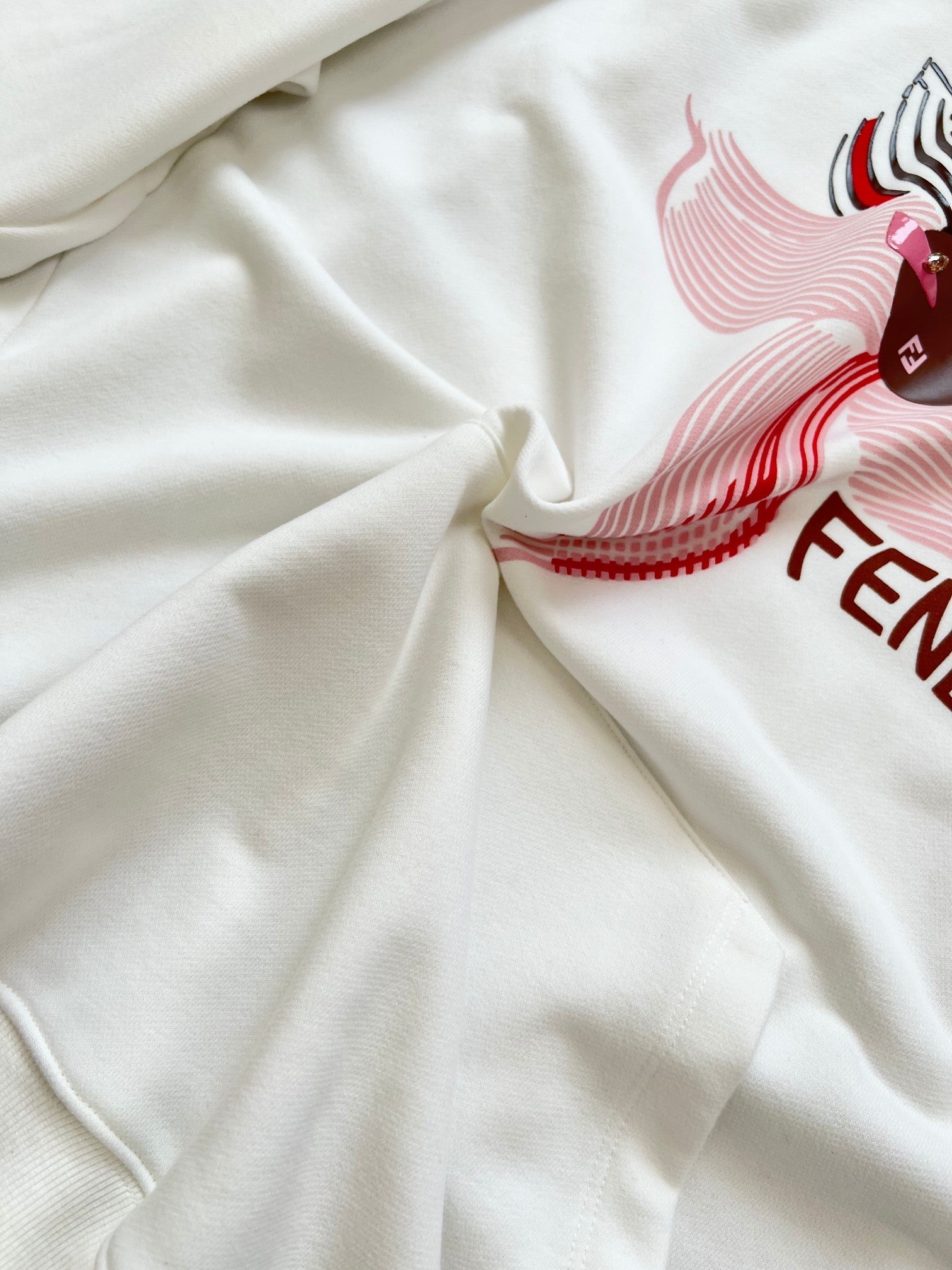Fendi 25 Hoodie White Cotton 0032