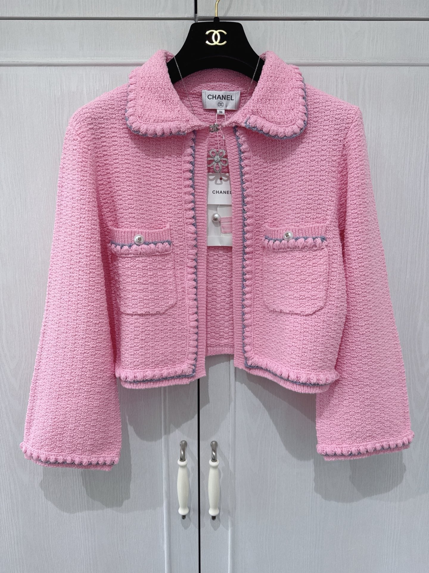 CC 25 Pink Cardigan Jacket  Cotton Silk 226820