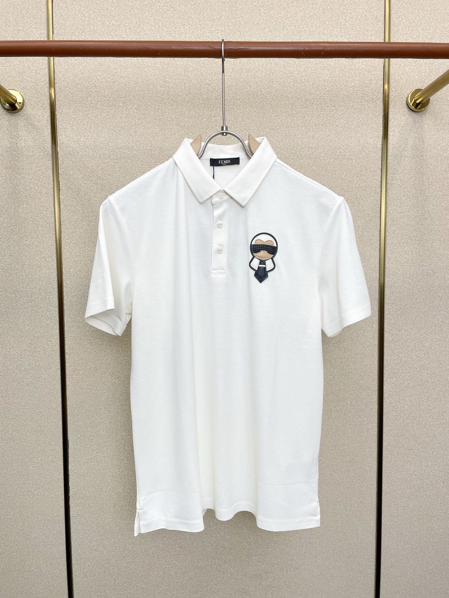 Fendi 2026 Men's Short-Sleeve Polo Shirt Fabric 824566