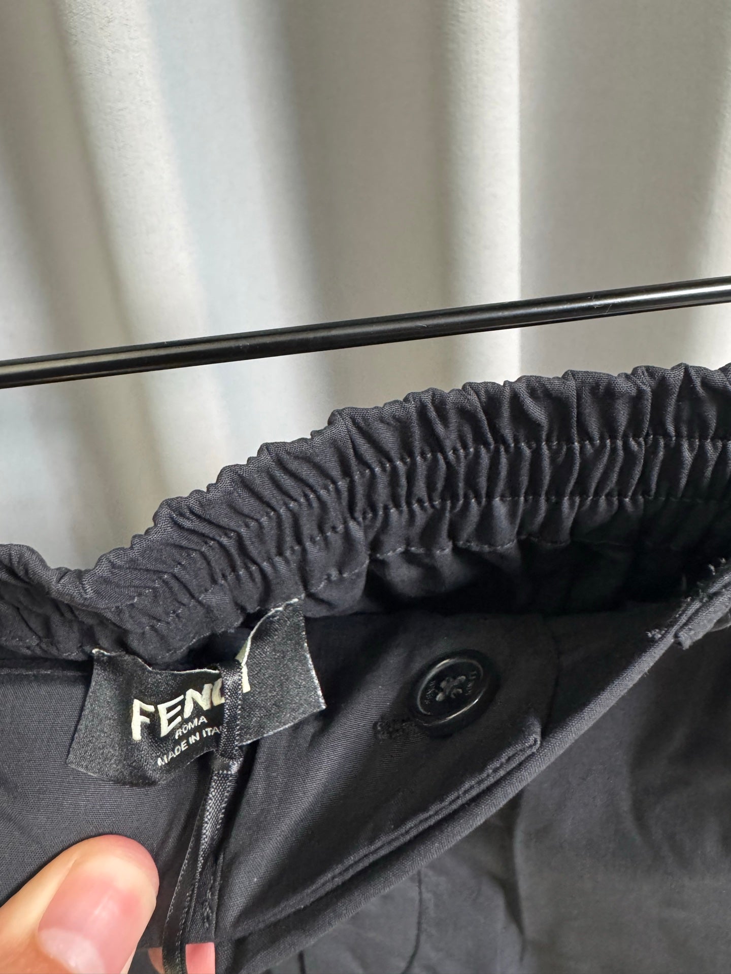 Fendi 2026 Men's Casual Shorts Black Polyester Nylon 830401
