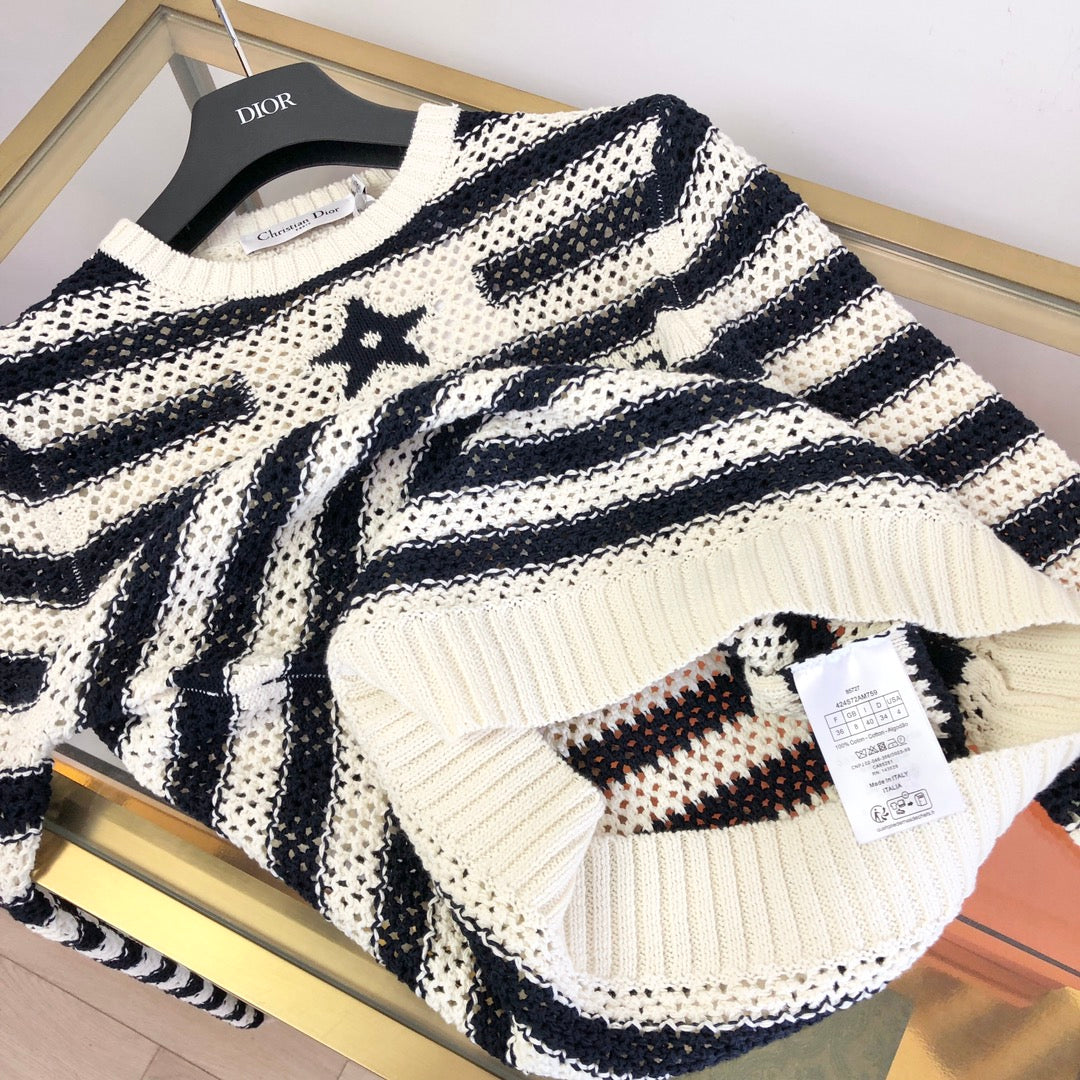 CD 25 Knitted Sweater White Mix Black 293547