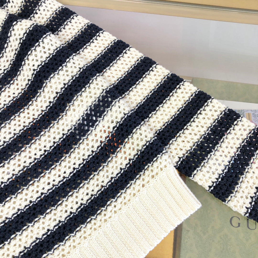 CD 25 Knitted Sweater White Mix Black 293547
