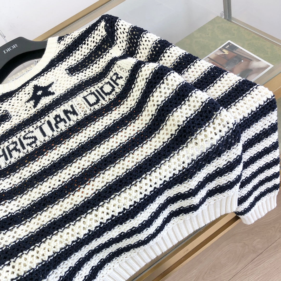 CD 25 Knitted Sweater White Mix Black 293547