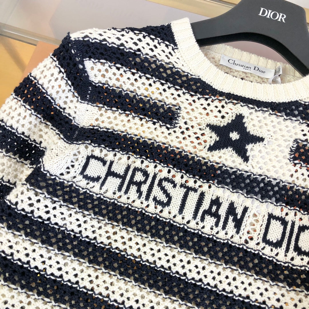 CD 25 Knitted Sweater White Mix Black 293547