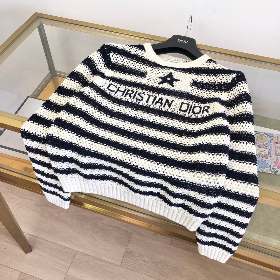 CD 25 Knitted Sweater White Mix Black 293547