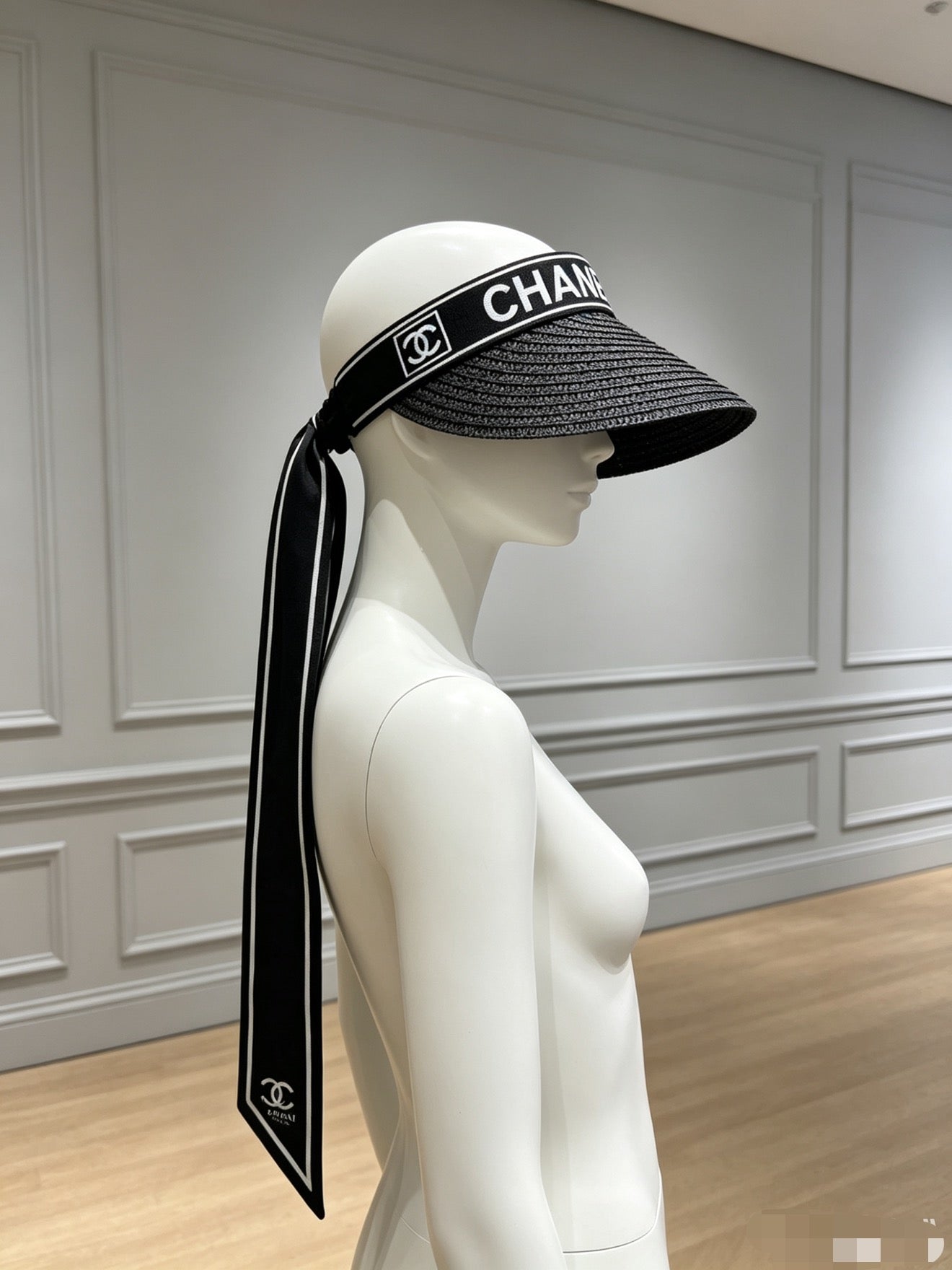 Chanel Visor Hat With Bow Detail 280793