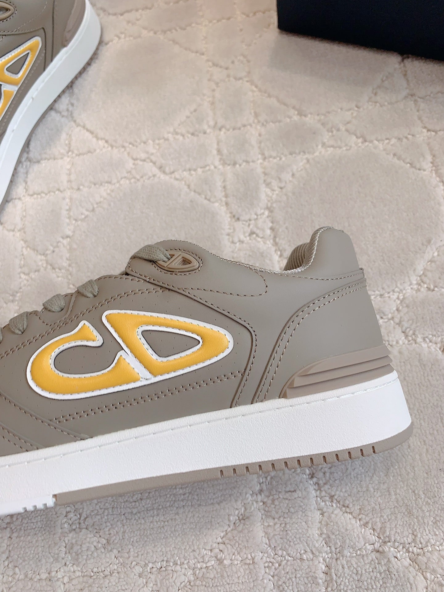CD AND STONE ISLAND B57 Low-Top Sneaker â€“ Limited And Numbered Edition Brown Gray Mix Orange Calfskin
