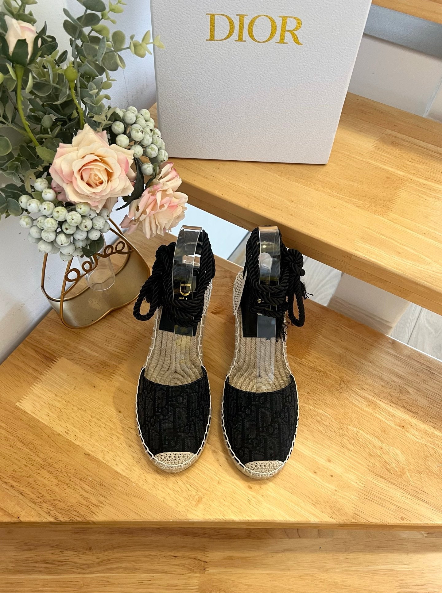 Dior 2026 Wedge Espadrille Canvas Straw 919957