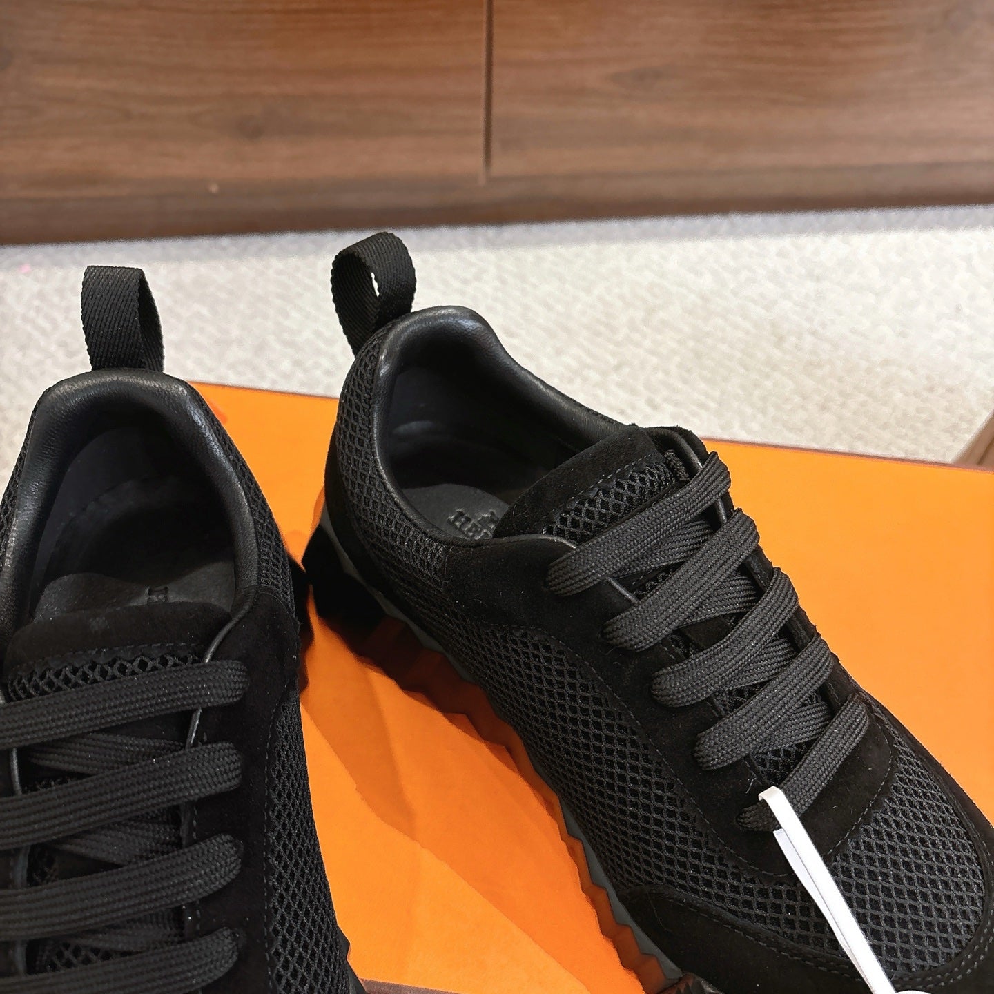 Hermes 2026 Bouncing Sneaker Black Suede Mesh