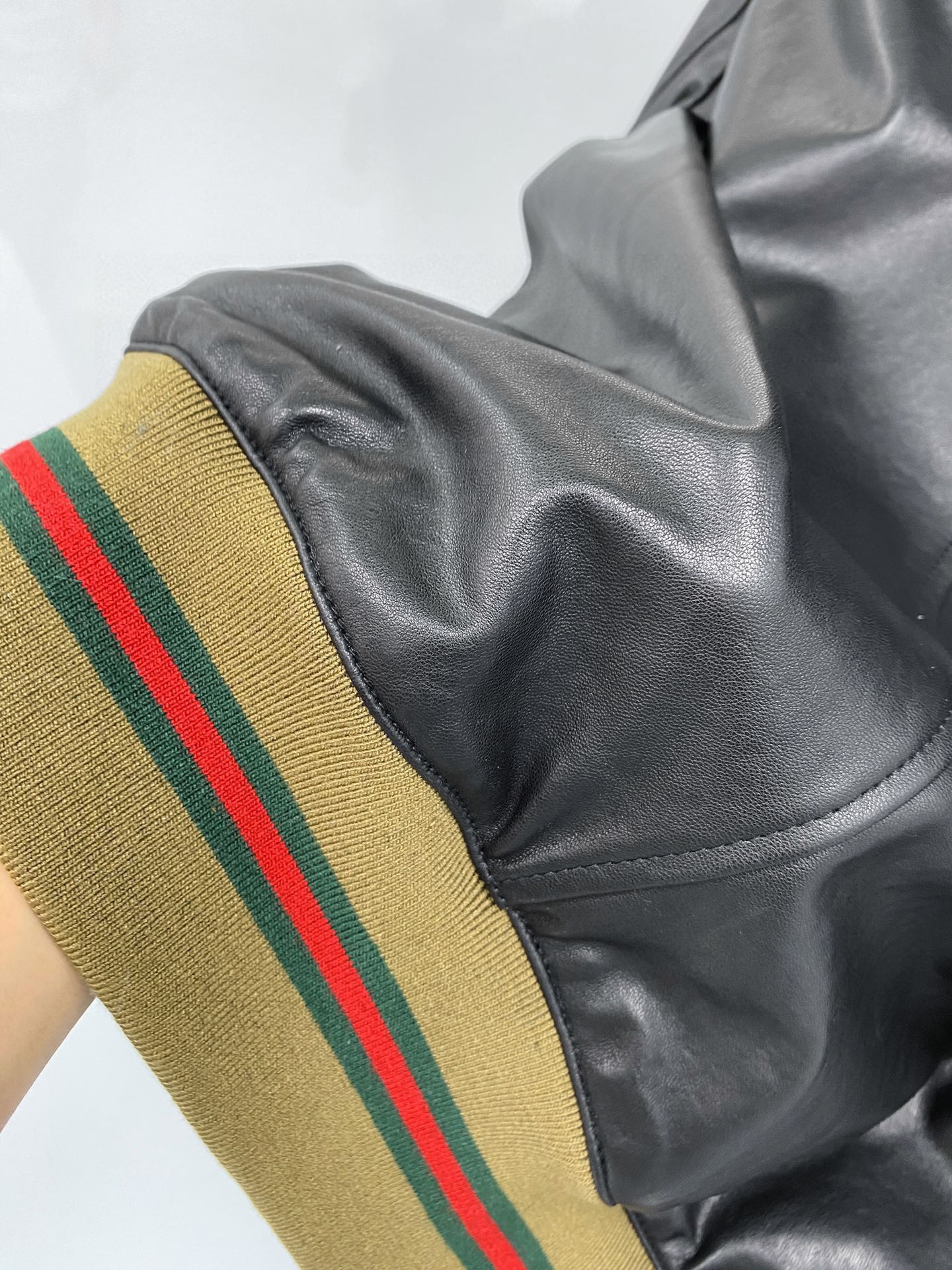 Gucci Jacket Black Lambskin 298820