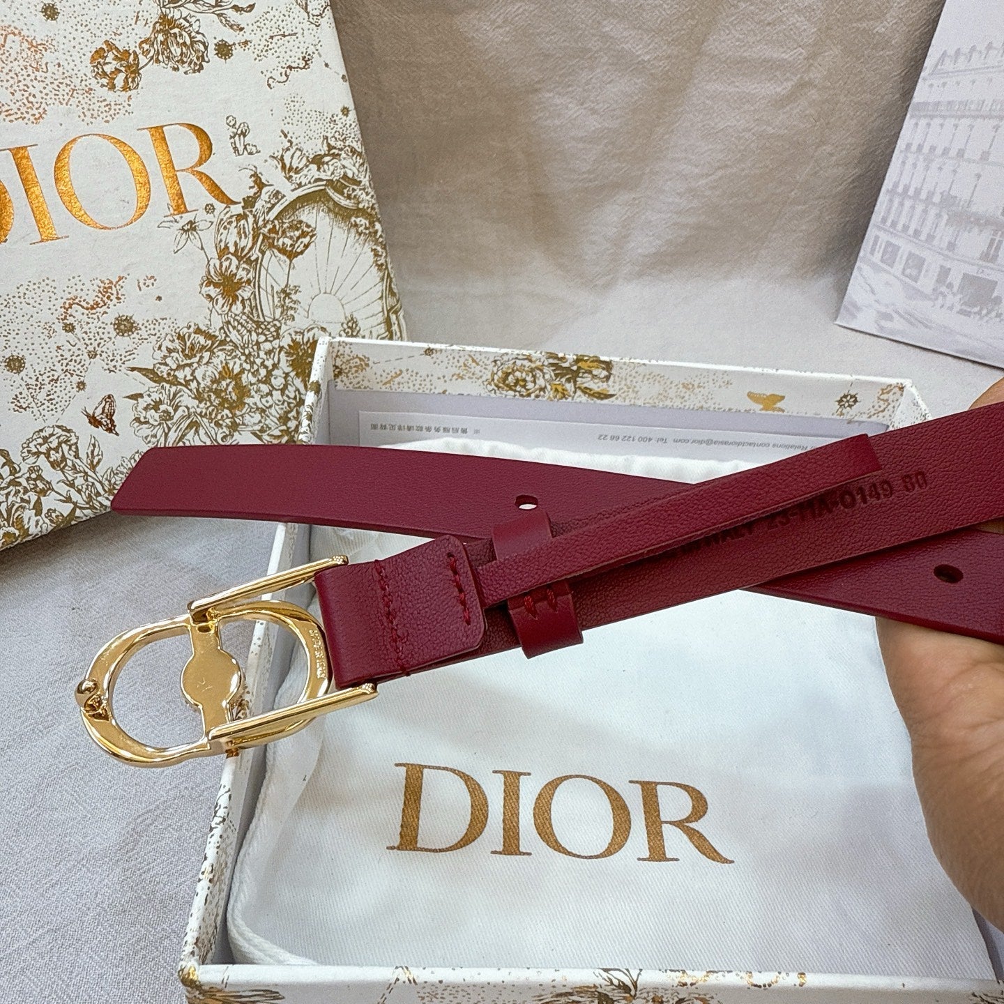 Dior Montaigne Belt 20mm Grained Calfskin 195304