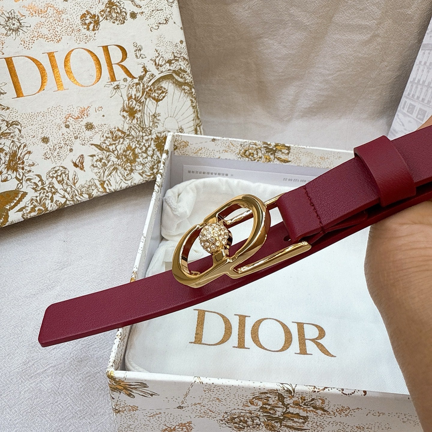 Dior Montaigne Belt 20mm Grained Calfskin 195304