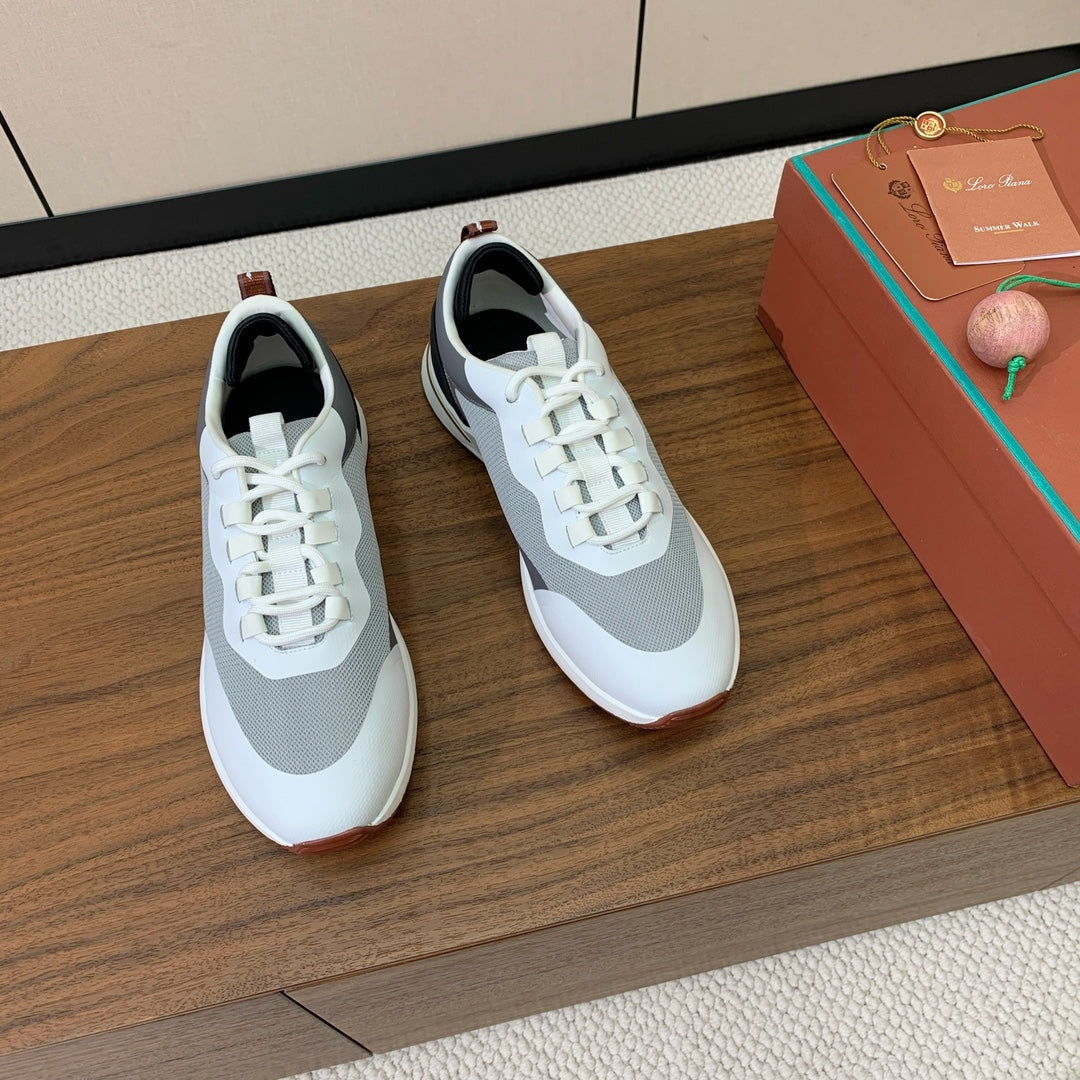 LP Week-End Walk Sneaker In Grey White Mix Black Mesh Fabric 984415