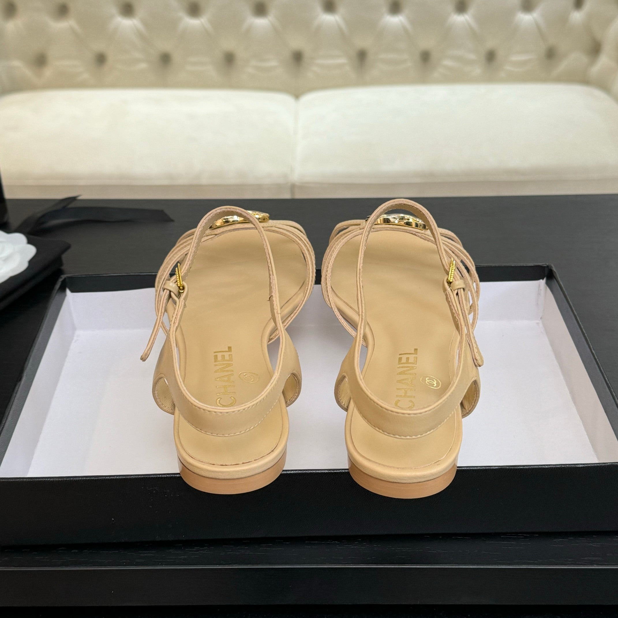 CC 15mm Sandal DarkCream Sheepskin  212923