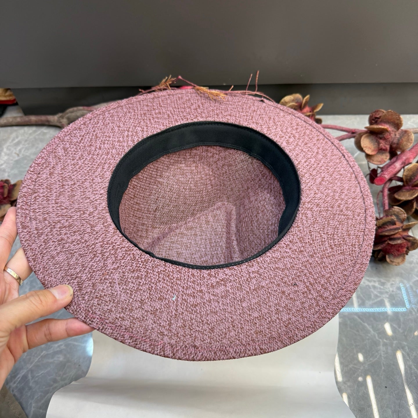 Chanel Fedora Straw Hat 215967
