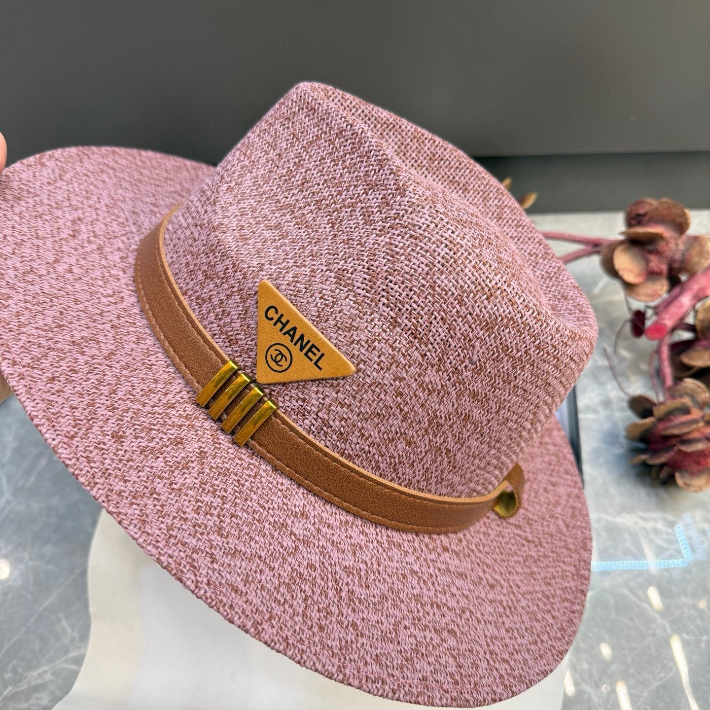 Chanel Fedora Straw Hat 215967