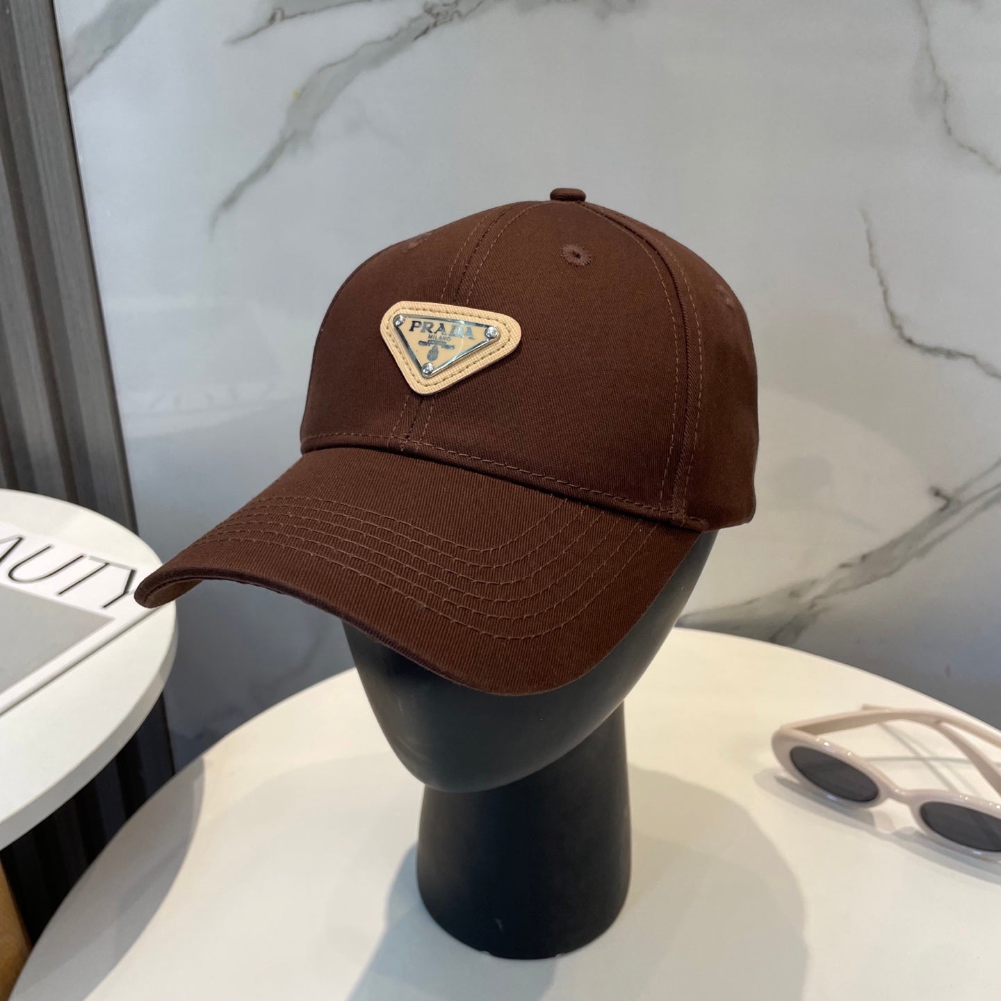 Prada Baseball Cap Brown Green Blue Pink Cotton 229261