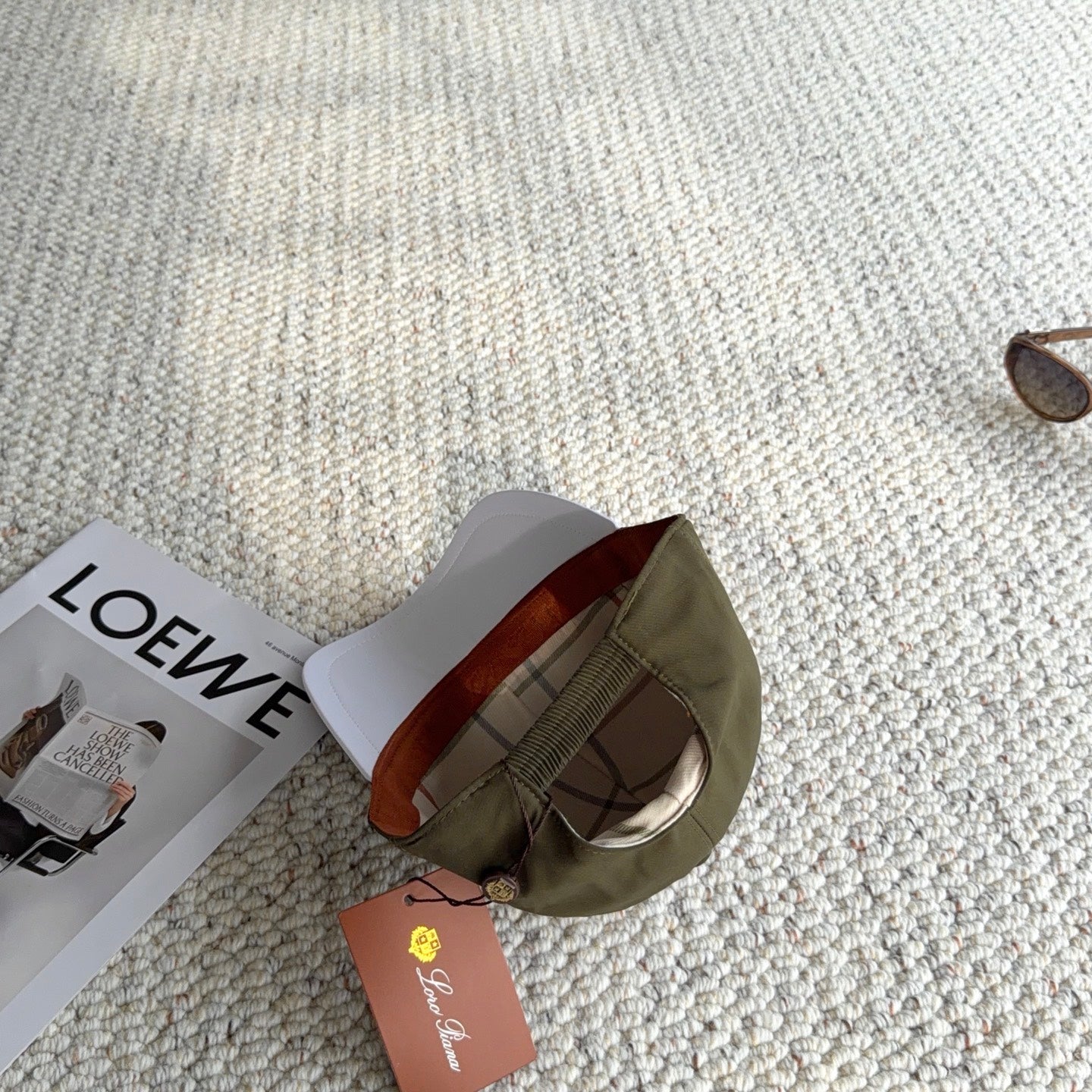 Loro Piana Baseball Cap with Metal Logo 425743
