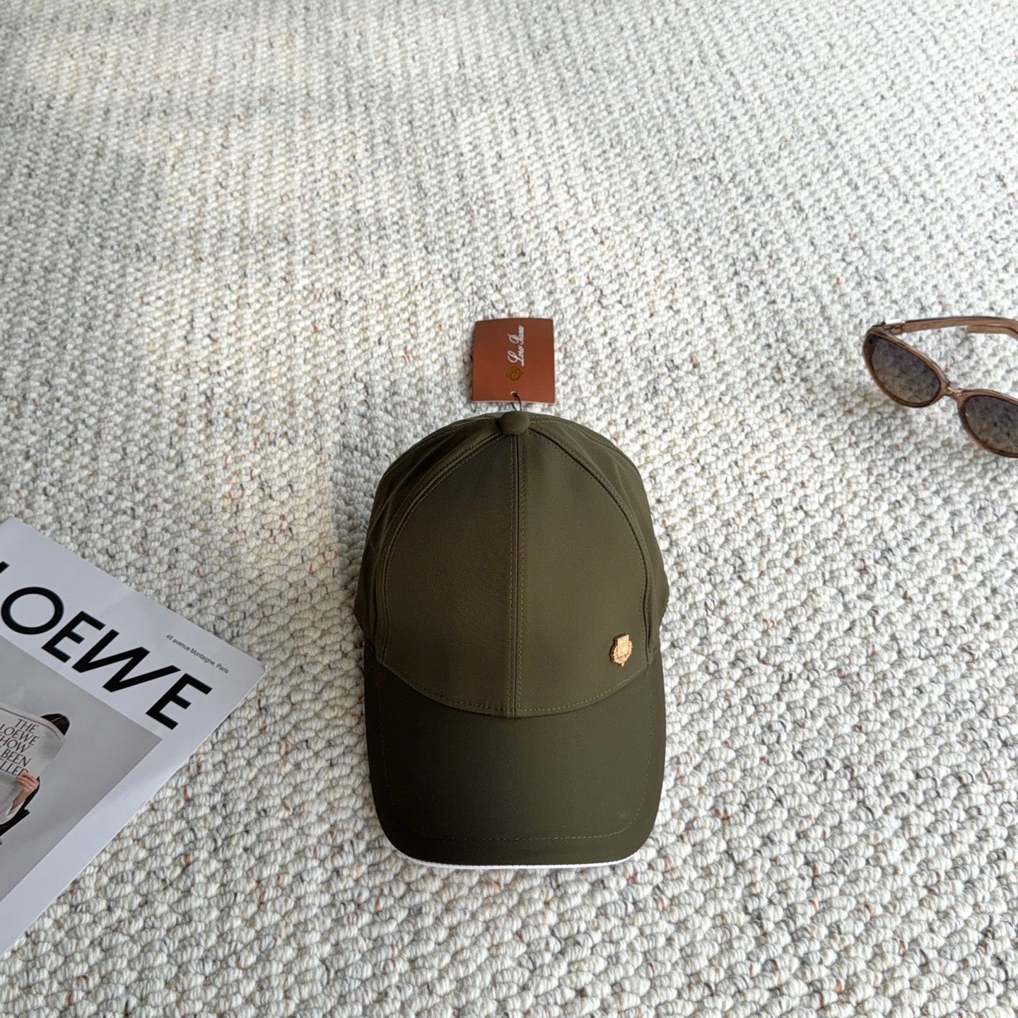 Loro Piana Baseball Cap with Metal Logo 425743
