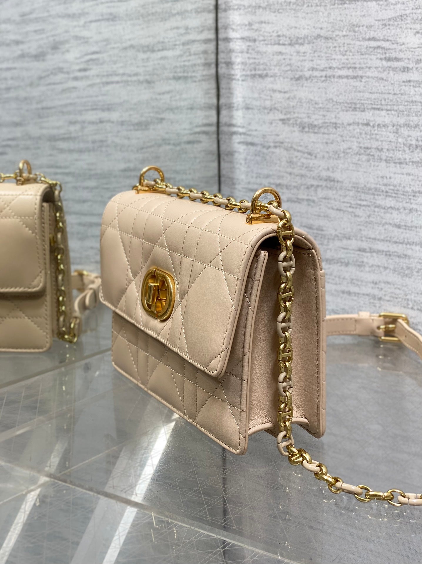 CD Miss Caro 17 Bag Desert Taupe Calfskin 226498