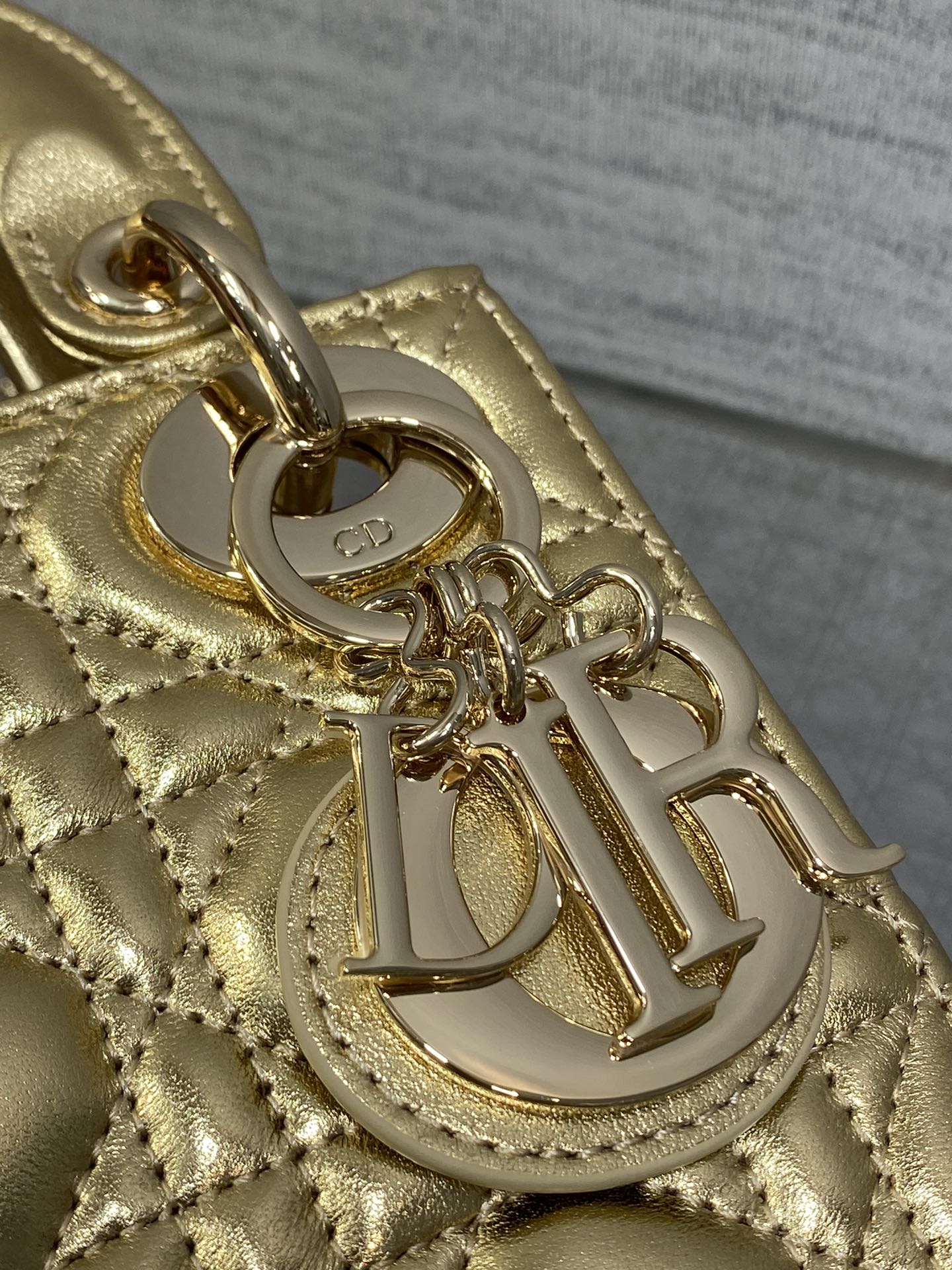 Dior 2026 Mini Lady Dior Bag Gold Lambskin 270893